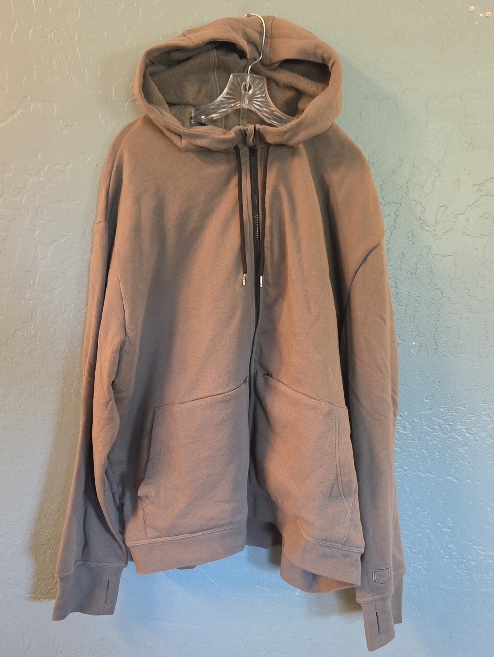Scottevest Men's Zip Hoodie in Taupe Brown